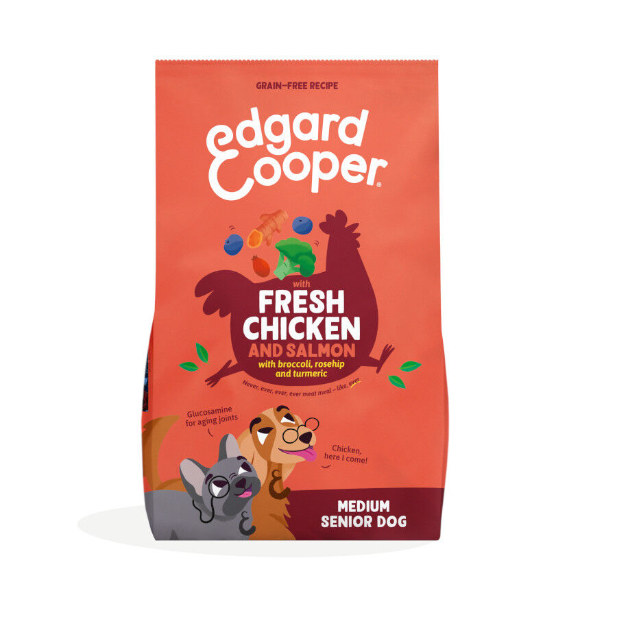 12 kg Edgard & Cooper Senior Salm&atilde;o da Noruega e Frango ra&ccedil;&atilde;o para c&atilde;es, , large Imagem n&uacute;mero 1